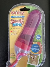3oz 90ml Nuby First Solids Squeeze Feeder for 4 month BPA free Pink NIP