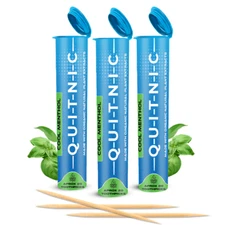 Quit-NIC Infused Flavored Toothpicks to Help Quit Smoking Cool Menthol 3 Pack
