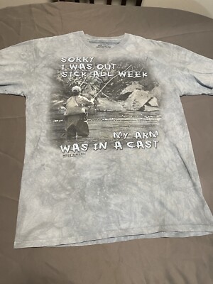  2014 the mountain funny shirt size L sorry i was out sick all week