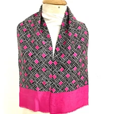 UNBRANDED CHECK PINK RECTANGLE Polyester scarf   48/7 in  #A91