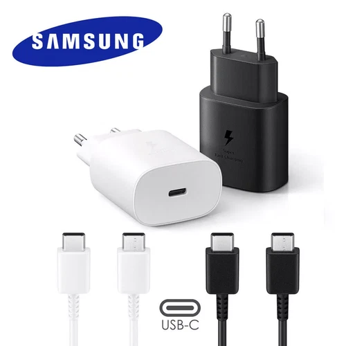 25W Samsung Schnellladegerät USB-C Netzteil Ladekabel Adapter Stecker Typ C DHL - Bild 1 von 16