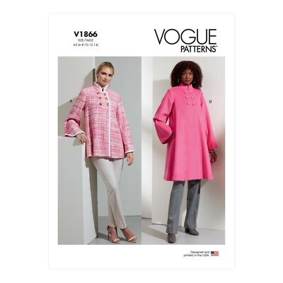 Vogue Schnittmuster V1866 - Jacke - Mantel - Schwinger