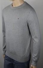 Tommy Hilfiger Grey Crew Neck Soft Pima Cotton Sweater NWT
