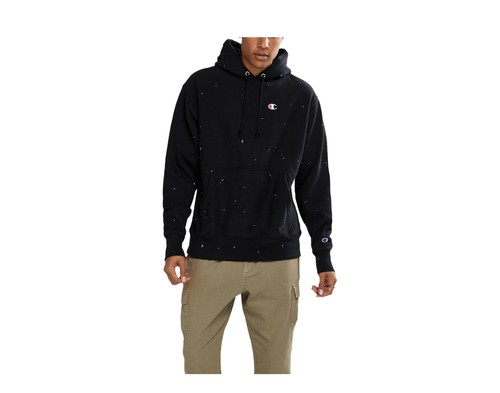 Champion C-Life Reverse Weave Paint Splatter Pull-Over Men's Hoodie - Picture 1 of 4