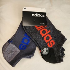 Adidas, 13C-4Y, no show, socks, 6 pair, brand new
