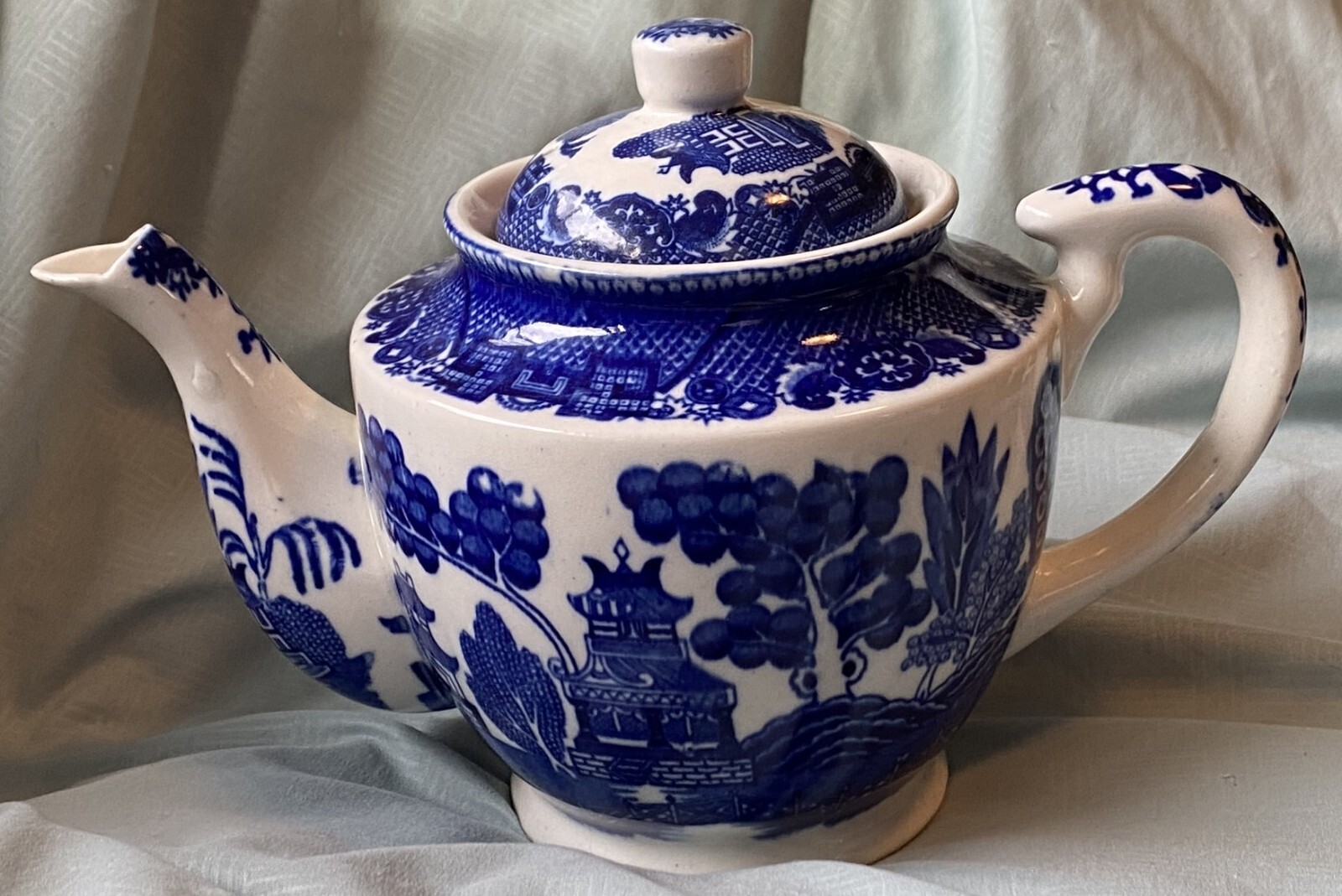 Rare Vintage Full Size Kakusa China Blue Willow Tea Pot Teapot Occupied Japan eBay