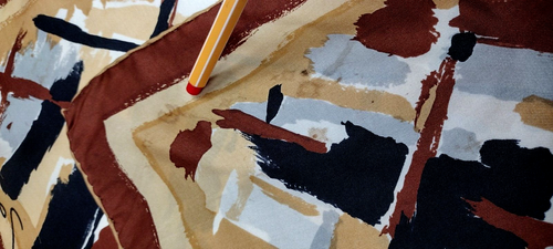 ANNE FOGARTY Abstract ALL SILK Scarf Vintage JAPAN Signature David E. Schwab - Picture 21 of 22