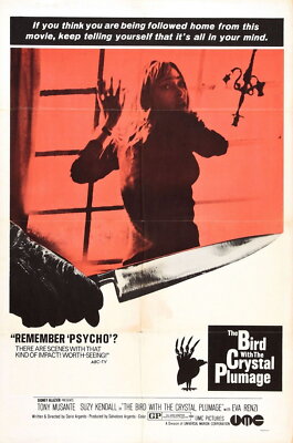 72882 THE BIRD WITH THE CRYSTAL PLUMAGE Dario Argento Wall Decor Print Poster
