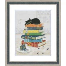 Counted Cross Stitch Kit Black cat DIY
