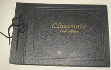 Black Classmate Card Album Vintage 35 Signed Cards Calling Cards Signatures