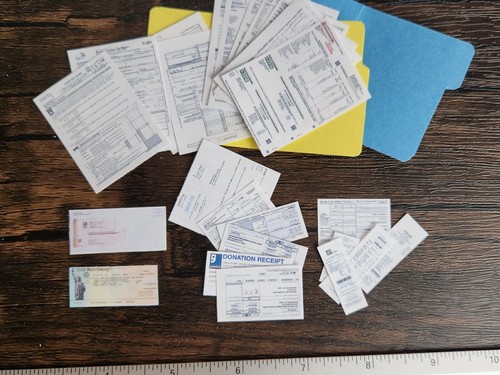 1/6 SCALE Mini TAXES Federal + State, (NY) 2 File Folders + 19 documents - Picture 6 of 13