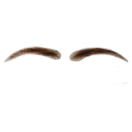 False Eyebrows Human Hair Artificial Real Hair Handmade Crochet False Brows Ligh