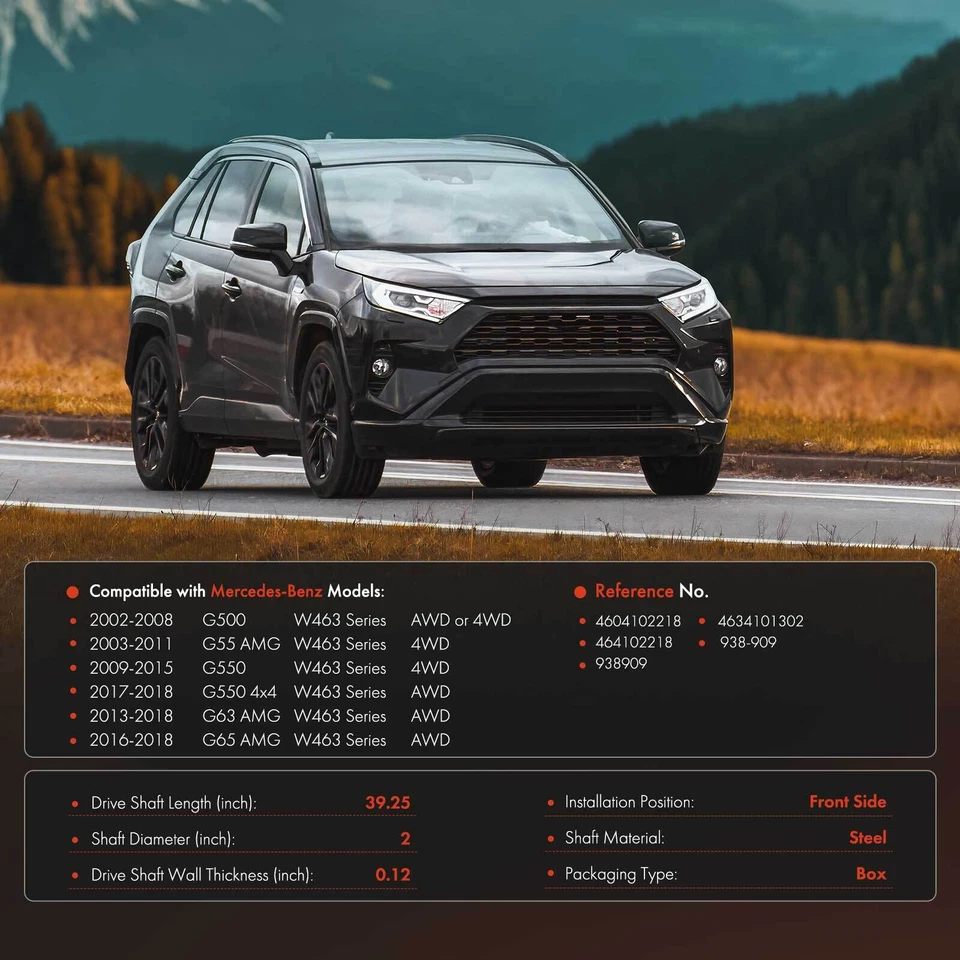 Conjunto de eje de transmisión delantero para Mercedes-Benz W463 G500 G55 G63 G65 AMG G550 4x4 Foto 2 de 4