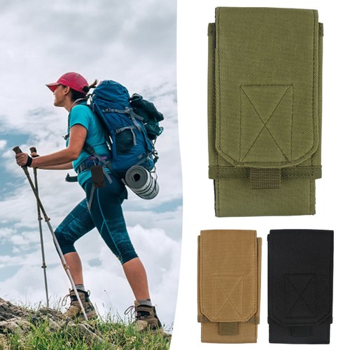 Universal Outdoor Army Mobile Phone Pouch Holster Case Bag Holder Belt Hiking - Picture 2 of 19