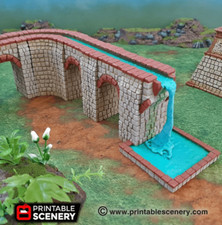 EnderToys Zerstörte Römische Aquädukte – 3D-gedrucktes Gelände Für Tabletop-Spiele, 32 Mm, Bemalt & Detailreich
