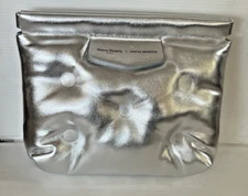 Maison Martin Margiela x GENTLE MONSTER Silver Clutch Bag quilted 9" x 7" vegan