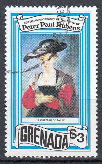 Grenada Briefmarke Karibik gestempelt Rubens Maler Belgien Gemälde Kunst / 47