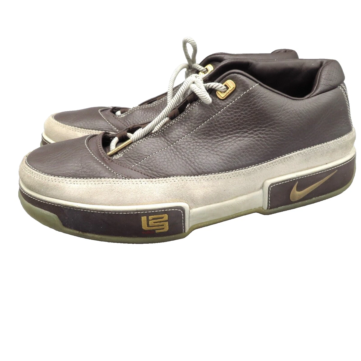 Nike LeBron Men s 9.5 shoe L23 low top Brown leather 315837 071