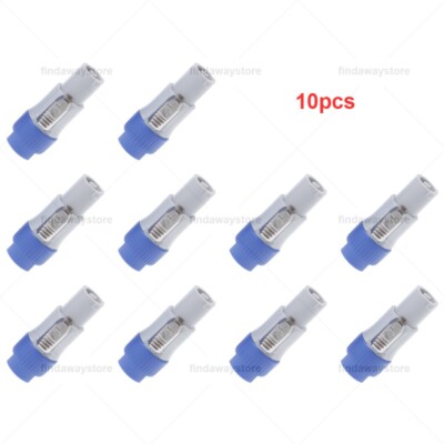10 Adattatori PowerCon 20A Tipo B - Connettori Linea Cavo Grigi Per Impianti Elettrici Professionali