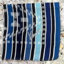 MAN HANDKERCHIEF JAPAN BLUE STRIP VTG CLASSIC COTTON POCKET ART SQUARE 16   KZ9