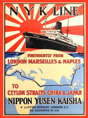 Decor Poster.Home interior design.Room decoration.NYK Japan Cruise ship art.6942