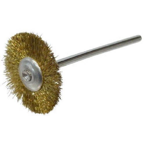 HIGHTBRUSH MINIATURE WHEEL BRUSHES IN STAINLESS BRASS NYLON SOFT BRISTLE - Picture 1 of 3