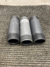 Lot of 3 Nipple Thread/Thread PVC Pipe 1-1/2" x 5"