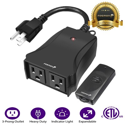 #ad #ad Weatherproof Outdoor Light Wireless Remote Control 2 Outlet Power Switch Plug $15.99