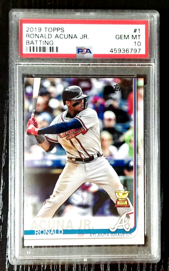 2019 Topps Batting Ronald Acuna Jr. #1 PSA 10 GEM MINT