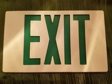 Cooper Lighting Sure-Lites  Polycarbonate GREEN Exit Sign