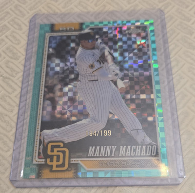 Topps Chrome Manny Machado #154 San Diego Padres MLB X-Fractor 194/199