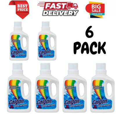 6 PACK Calgon Water Softener, 32oz Bottle, Laundry Detergent Booster Free & Fast