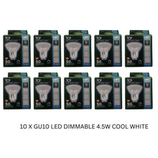 10 X TCP LED GU10 4.5W DIMMABLE 345 LUMENS COOL WHITE LAMP DOWNLIGHT SPOTLIGHTS
