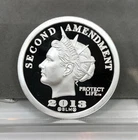 2013 Norfed $25 Second Amendment 1/2 oz .999 Silver Coin Half Liberty (Buds Gun)
