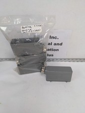 HARTING HOUSING FOR CONNECTORS, GRAY, SIDE ENTRY, LOT OF 6