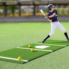10x3.8 ft Baseball Softball Batting Practice Hitting Cage Mat Rubber Batter
