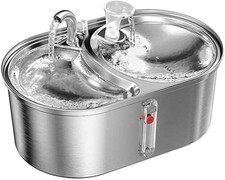 3.2L Edelstahl Trinkbrunnen Katzenbrunnen für Katze/Hunde Trinkbrunnen filter
