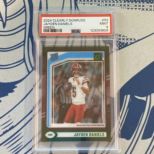 2024 Donruss Clearly Jayden Daniels Rookie Green /25 PSA 9 Mint POP 3 NonHigher