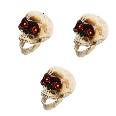Halloween Animatronics Skull Stakes Animated Skull Hanging Decorations Gift