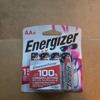 Energizer MAX Alkaline AA Batteries Long Lasting 8 pack EXP 12/2032