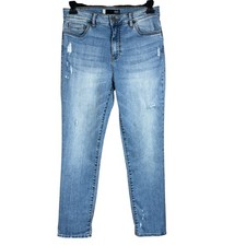 Kut from the Kloth SZ 8 Catherine High-Rise Boyfriend Jeans Distressed Stretch