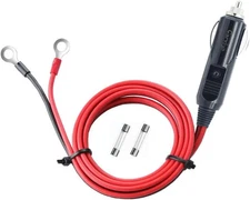 12V/24V Cigarette Lighter Male Plug Adapter 3FT 16AWG with LED Light