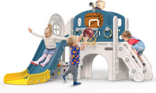 9 in 1 Toddler Slide, Kids Slide for Toddlers Age 1-3 Indoor Outdoor