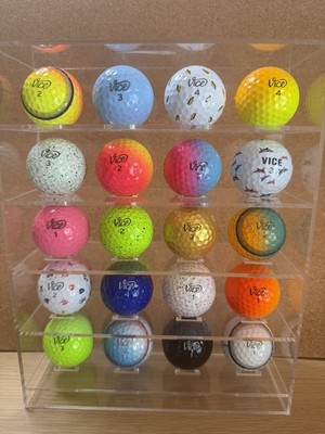 Vice Golfball Sammlung x 20 Bälle Limited Edition und selten mit Vitrine