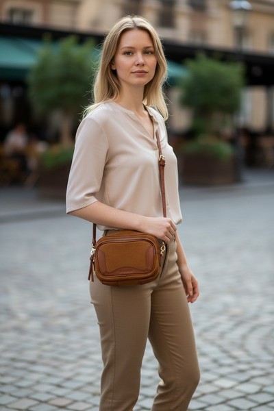 SEE BY CHLOE - LEATHER & SUEDE CROSSBODY HANDBAG