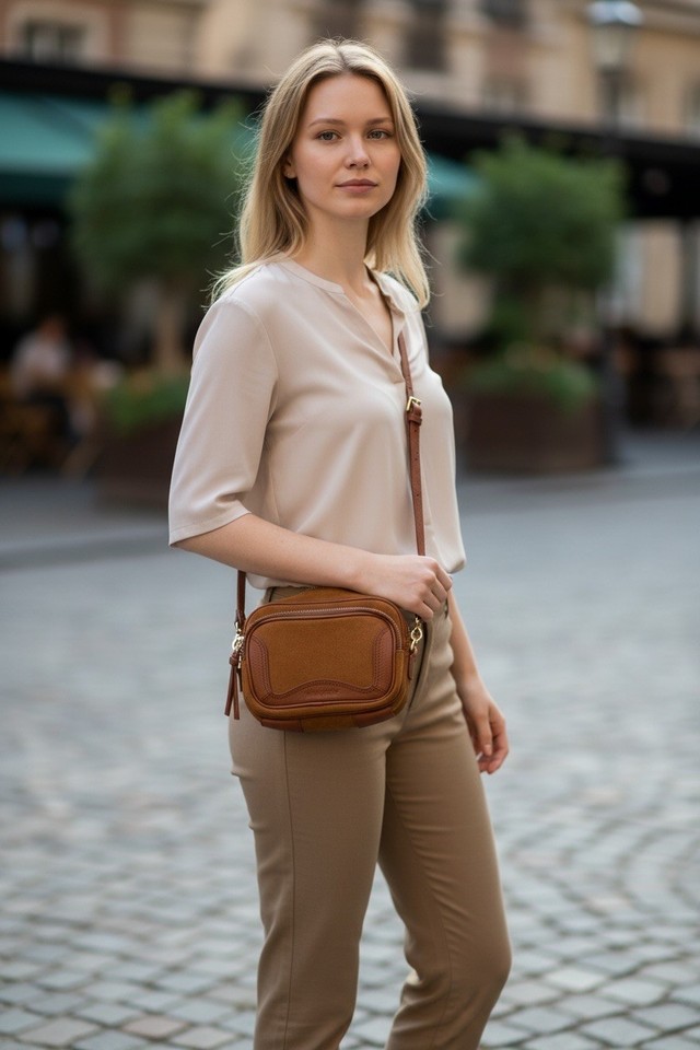 SEE BY CHLOE - LEATHER & SUEDE CROSSBODY HANDBAG