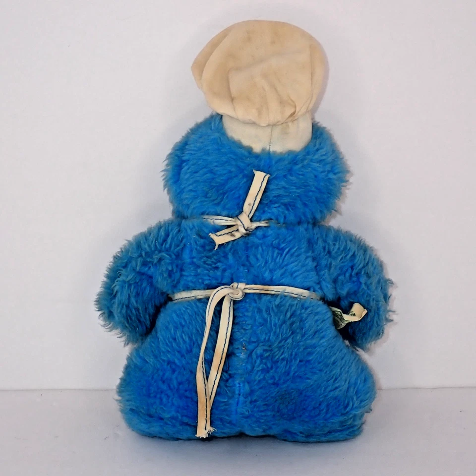 VTG Cookie Monster Chef Hat Apron 1970s Knickerbocker Sesame Street Muppet Plush - Image 2 of 4