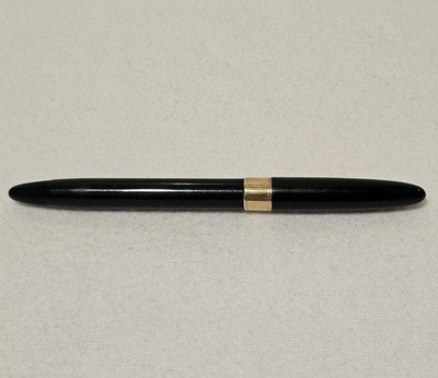 Vintage Sheaffer White Dot Black & Gold Tone Fountain Pen With 14K