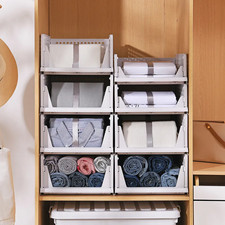 Stackable Closet Organizer Drawer Foldable Storage Basket