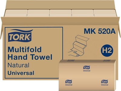 Tork Multifold Hand Towels Natural Recycled H2 Compatible